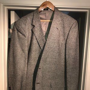 Mens Black/White Fleck Sports Coat - 44L